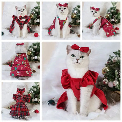 Holiday Bow Dress for Pets