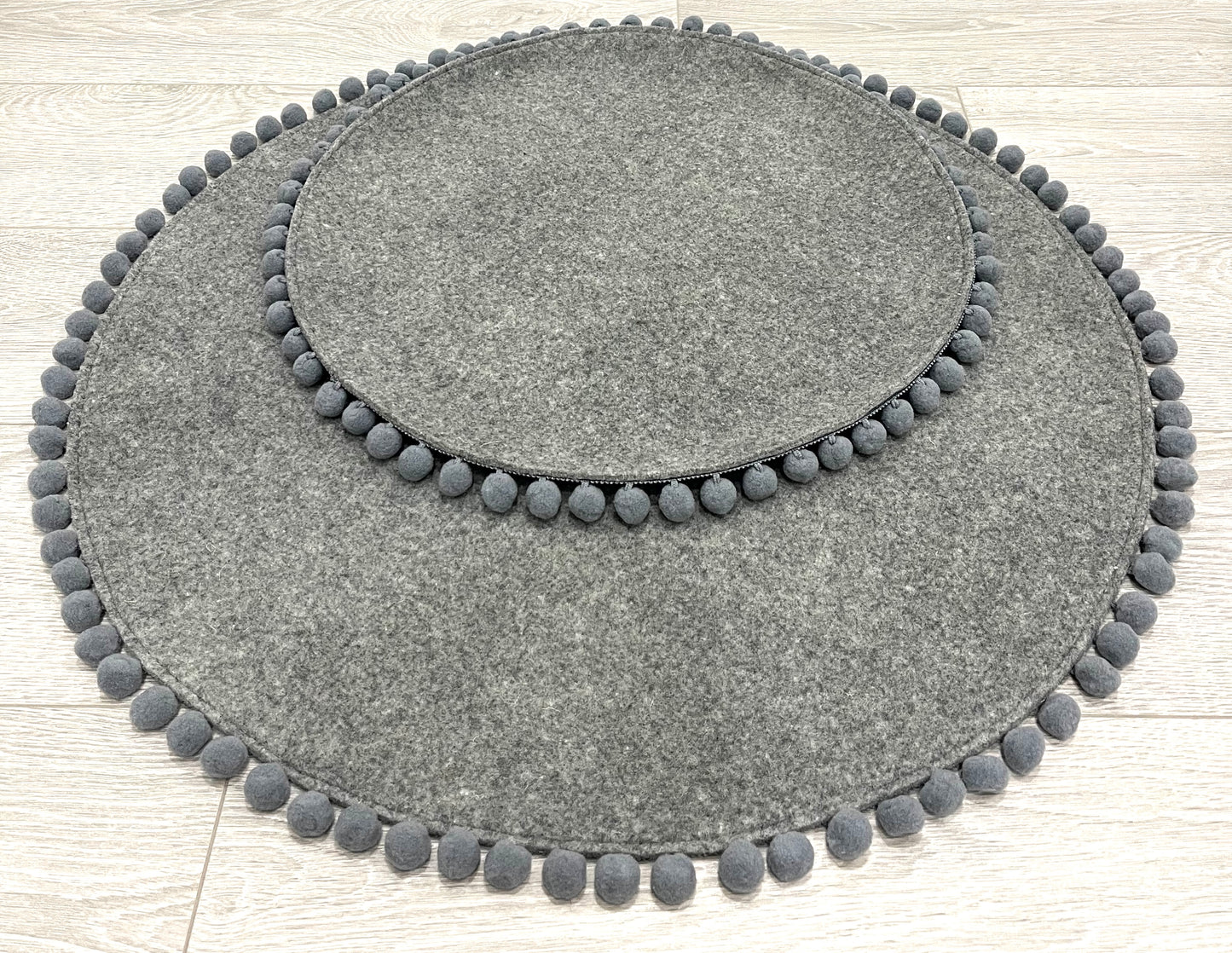 Round Wool Blend Pet Bed