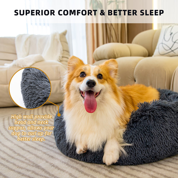 Fluffy Donut Pet Bed