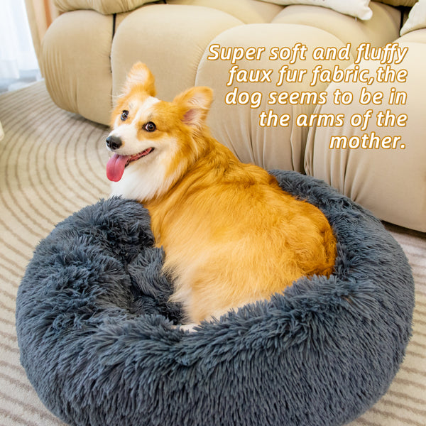 Fluffy Donut Pet Bed