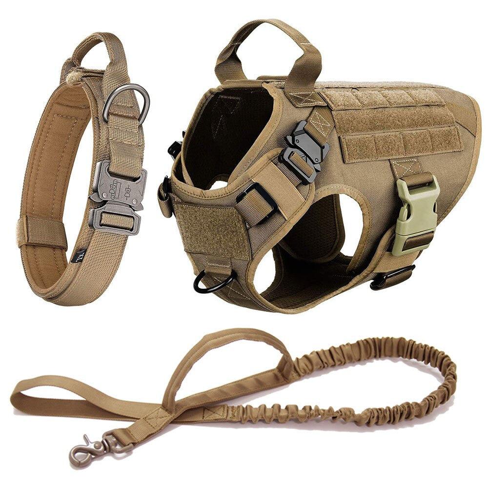 Dog Collar Military Dog Harness And Leash Set