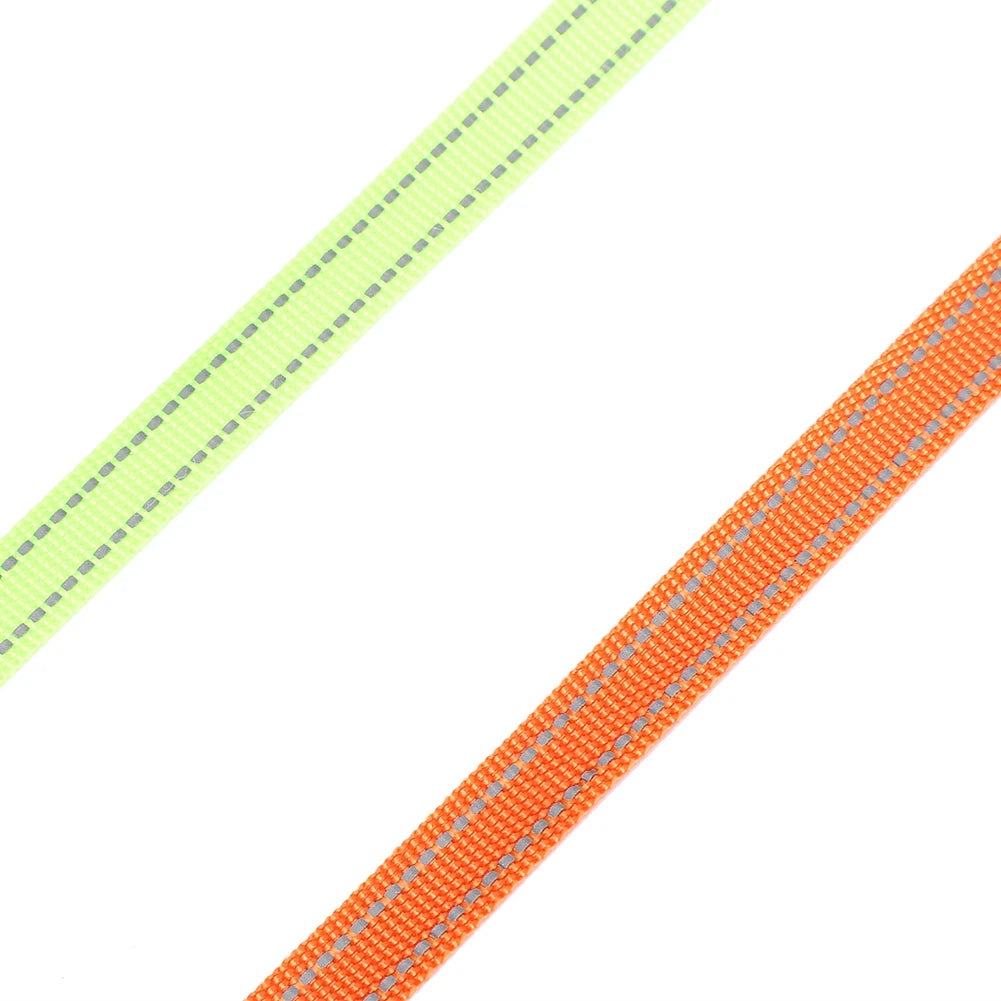 Close-up of orange and green striped fabric on a white background