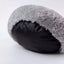Black sock with gray fuzzy cover 