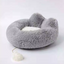 Gray fluffy pet bed 