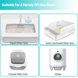 Cat litter box system compatibility with various types of litter boxes 
