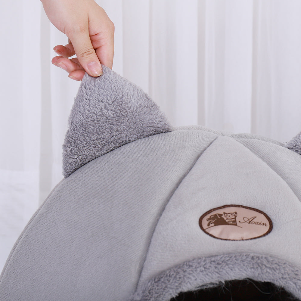 Gray pet bed 
