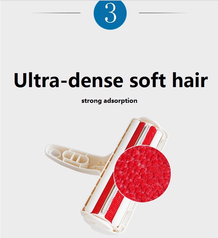 Demonstration of the Yap & Paw™ Roller removing lint and fur from clothing.