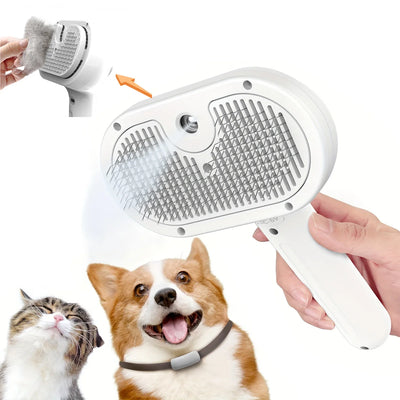 Floating Hair Removal, Cleaning & Styling Brush for Dogs & Cats