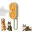Floating Hair Removal, Cleaning & Styling Brush for Dogs & Cats