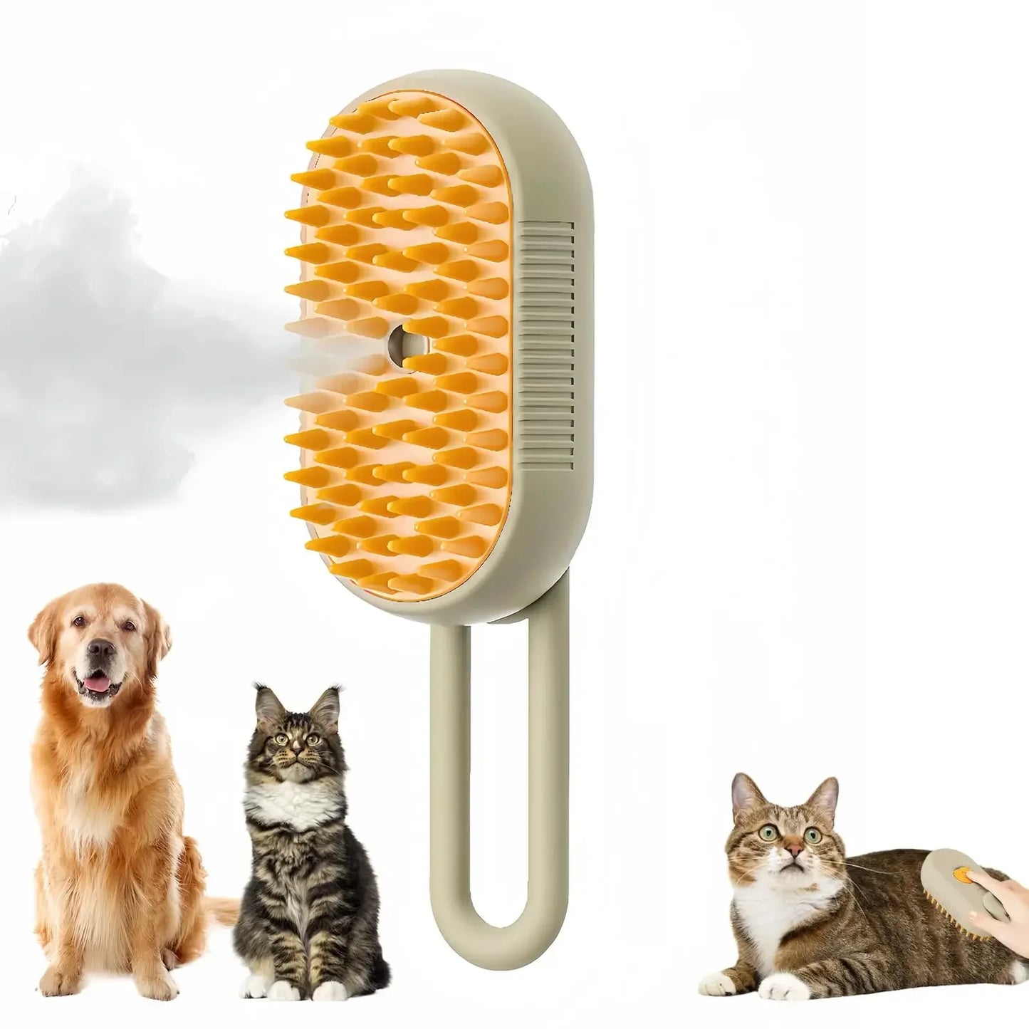 Floating Hair Removal, Cleaning & Styling Brush for Dogs & Cats