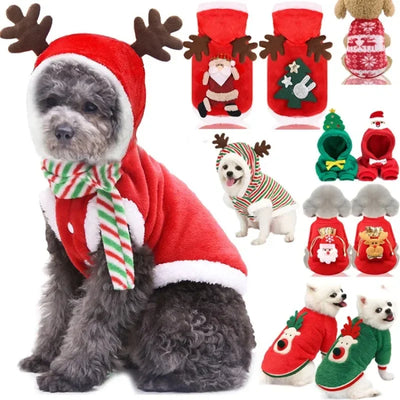 Pet Warm Elk Santa Winter Coat