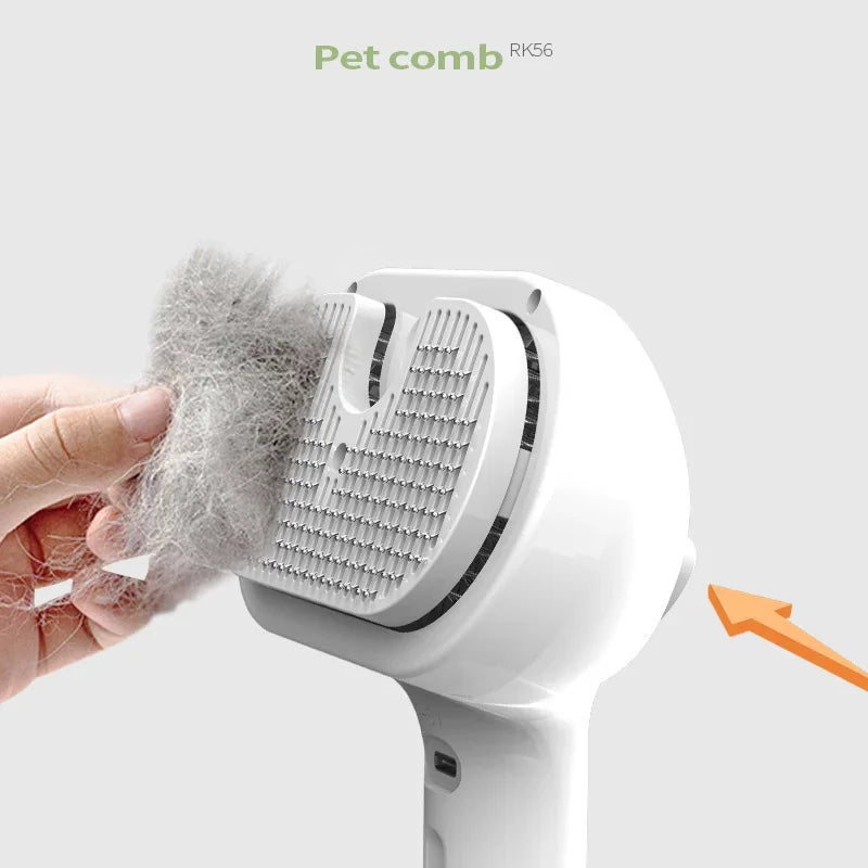 Floating Hair Removal, Cleaning & Styling Brush for Dogs & Cats
