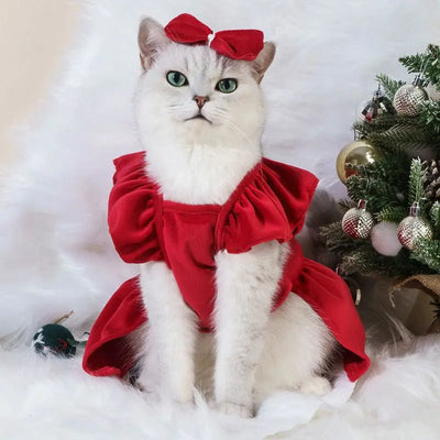 Holiday Bow Dress for Pets