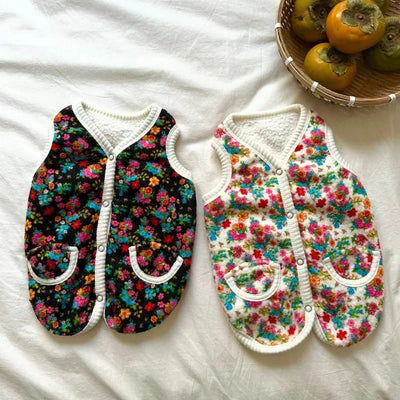 Pet Classic Shabby Flower Winter Coat