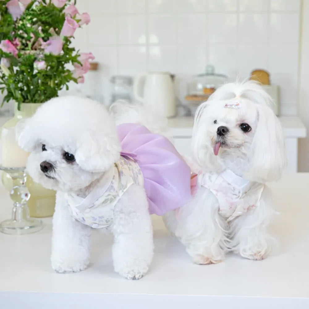 Cute Tulle Puppy Dress for Small Dogs