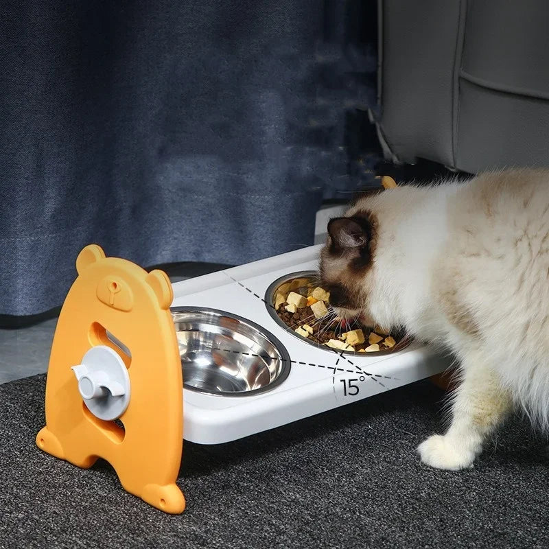 Elevated Adjustable Pet Bowl Set