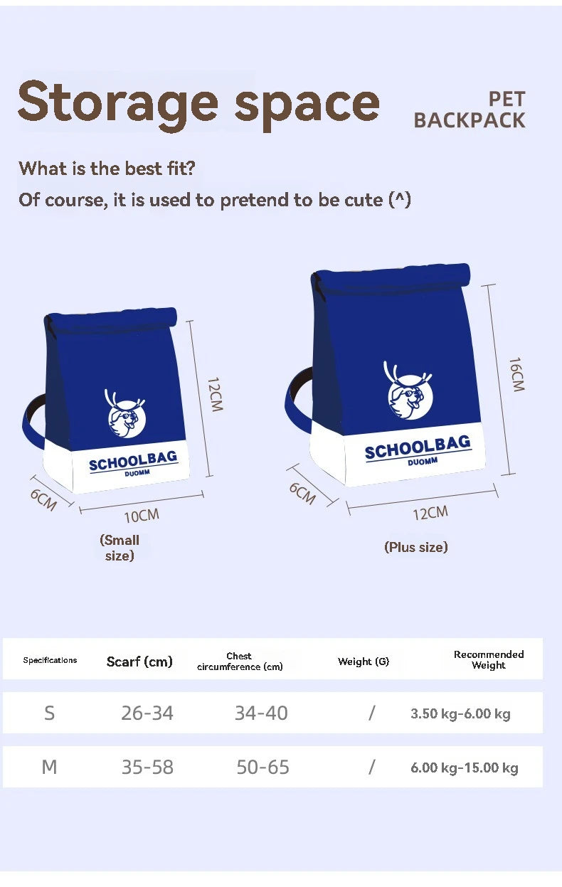 Small & Medium Pet Travel Backpack