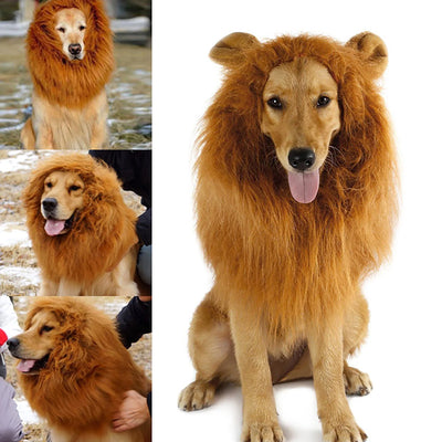 Pet Lion Wig Costume