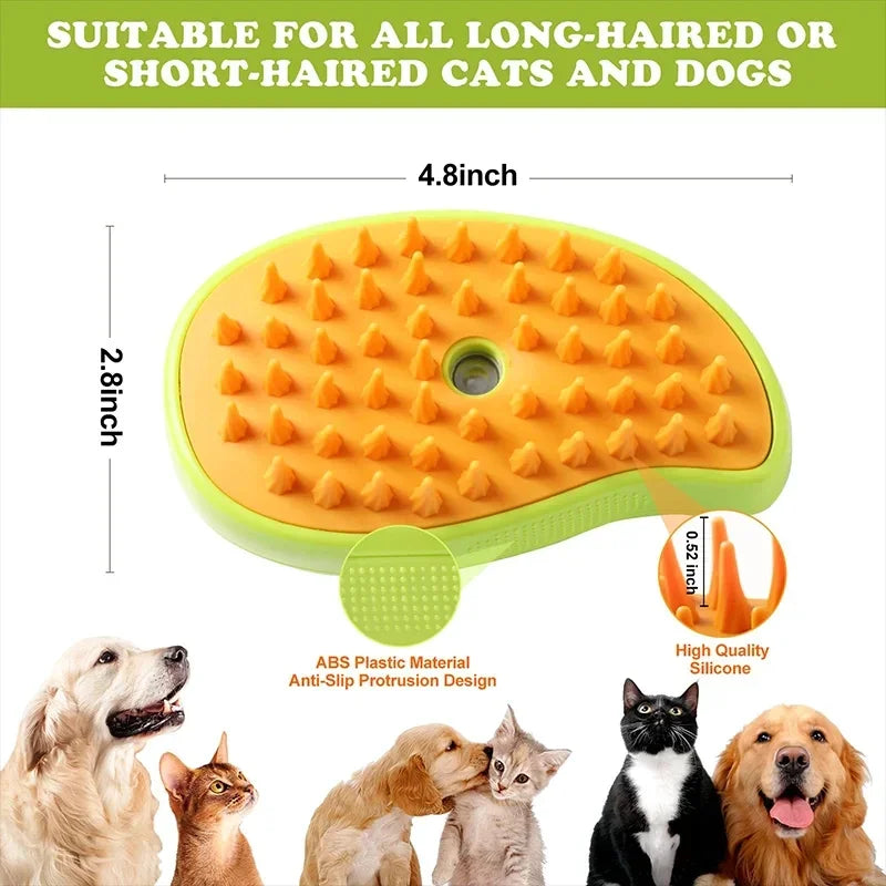 Electric Pet Grooming Brush with Spray