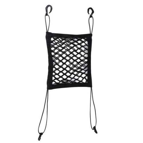 Black car netting organizer with hooks 
