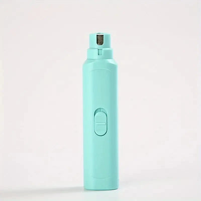 Turquoise water bottle on a light gray background