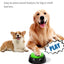 Two dogs with a green and black sound button labeled 'PLAY'.