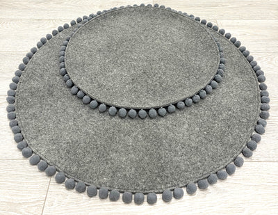 Round Wool Blend Pet Bed