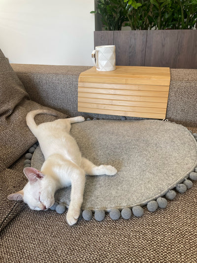 Round Wool Blend Pet Bed