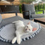 Round Wool Blend Pet Bed