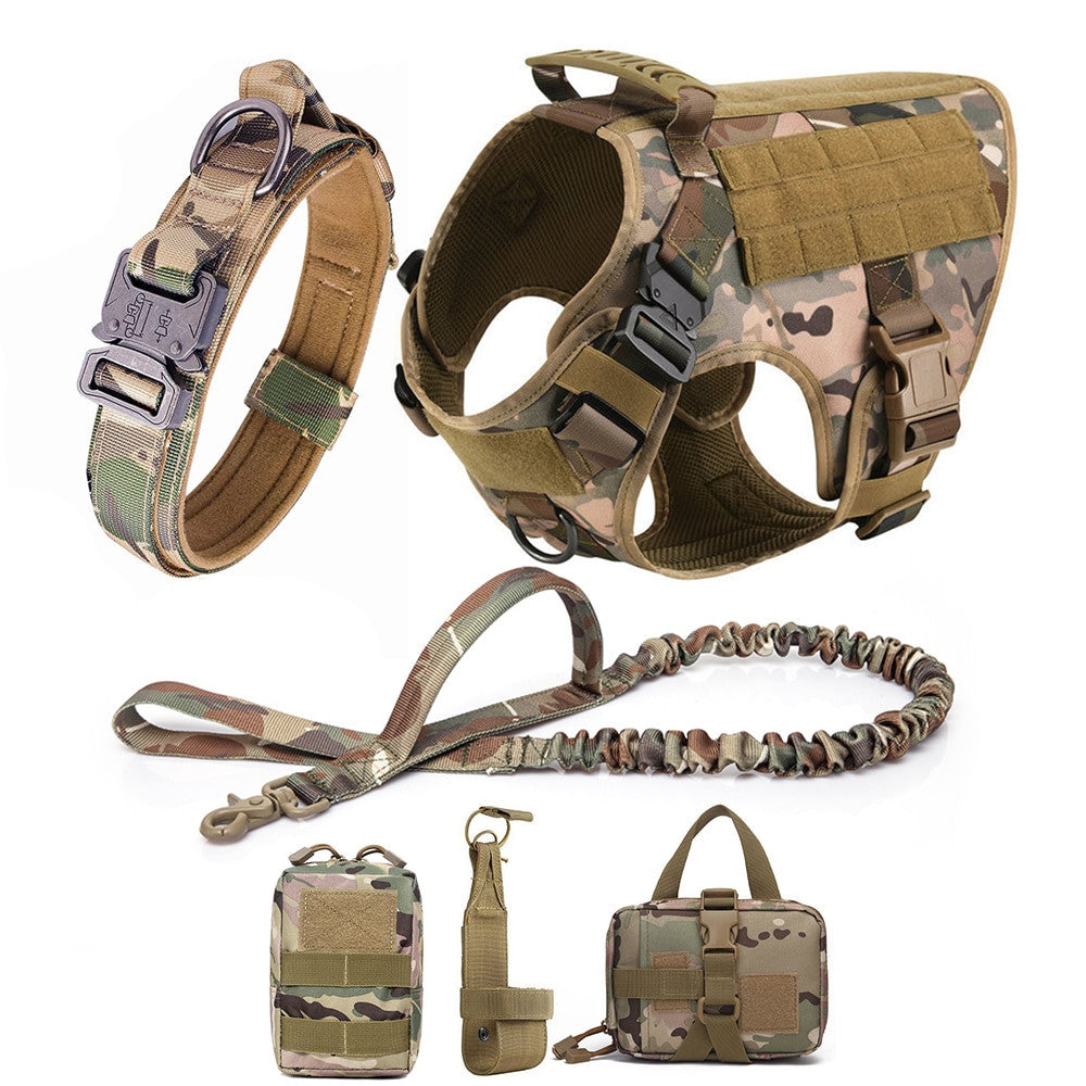 Dog Collar Military Dog Harness And Leash Set